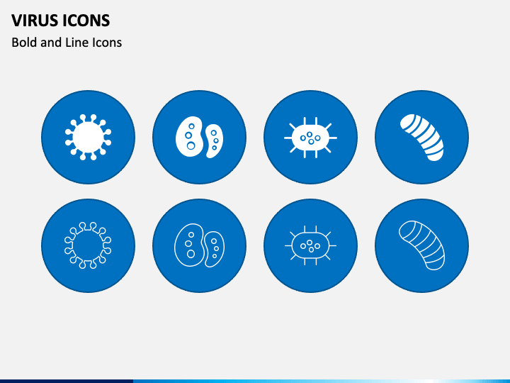 Virus Icons PPT Slide 1