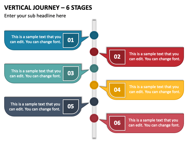 Vertical Journey - 6 Stages PPT Slide 2