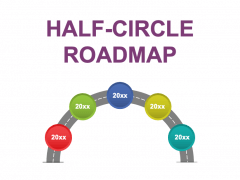 Half Circle Roadmap PPT Slide 1