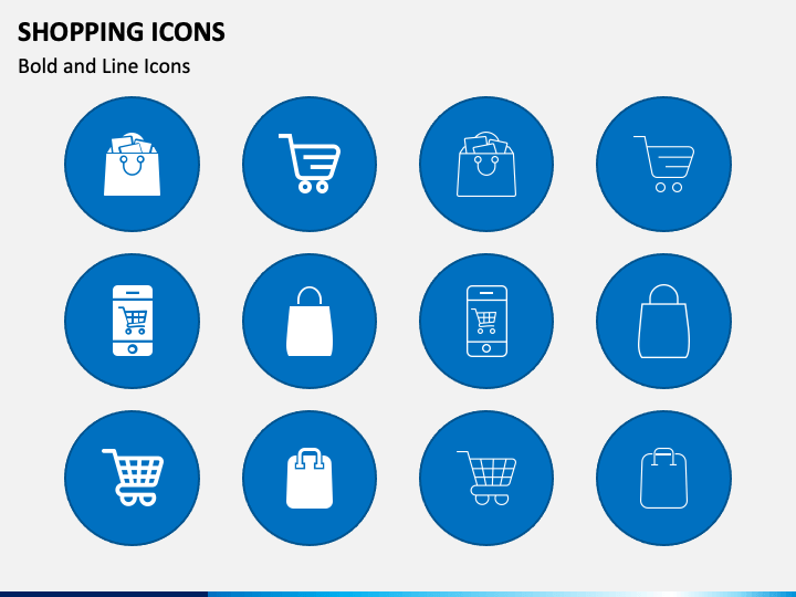 Shopping Icons PPT Slide 1
