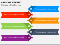 6 Arrows with Text PPT Slide 1