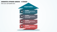 Animated Upward Arrow - 4 Stages PPT Slide 1