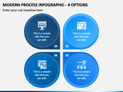 Modern Process Infographic - 4 Options PPT Slide 2