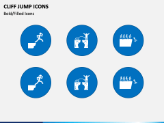 Cliff Jump Icons PPT Slide 1