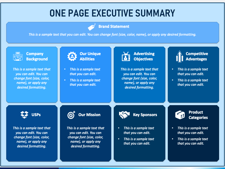 One Page Executive Summary PPT Slide 1