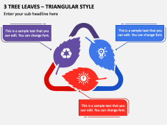 3 Tree Leaves - Triangular Style PPT Slide 2