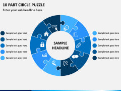 10 Part Circle Puzzle PPT Slide 1