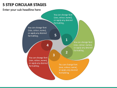 5 Step Circular Stages PPT Slide 2