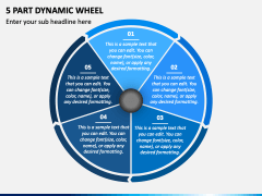 5 Part Dynamic Wheel PPT Slide 1