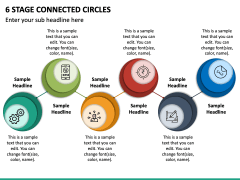 6 Stage Connected Circles PPT Slide 2