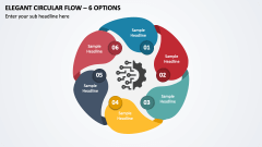 Elegant Circular Flow - 6 Options PPT Slide 1
