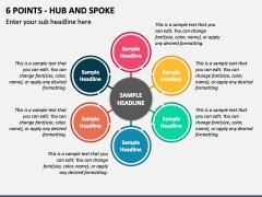 6 Points - Hub and Spoke PPT Slide 2