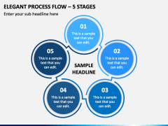 Elegant Process Flow - 5 Stages PPT Slide 2