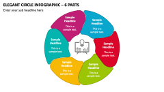 Elegant Circle Infographic - 6 Parts PPT Slide 1