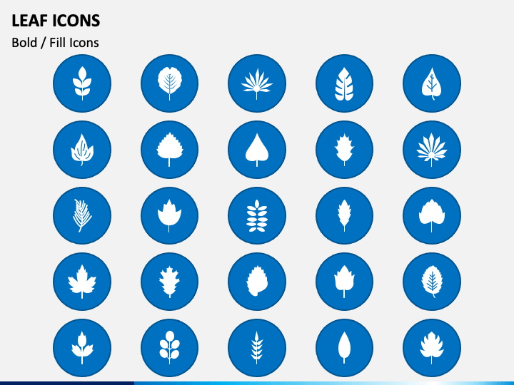 Leaf Icons PowerPoint Slide 1