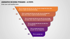 Animated Reverse Pyramid - 6 Steps PPT Slide 1
