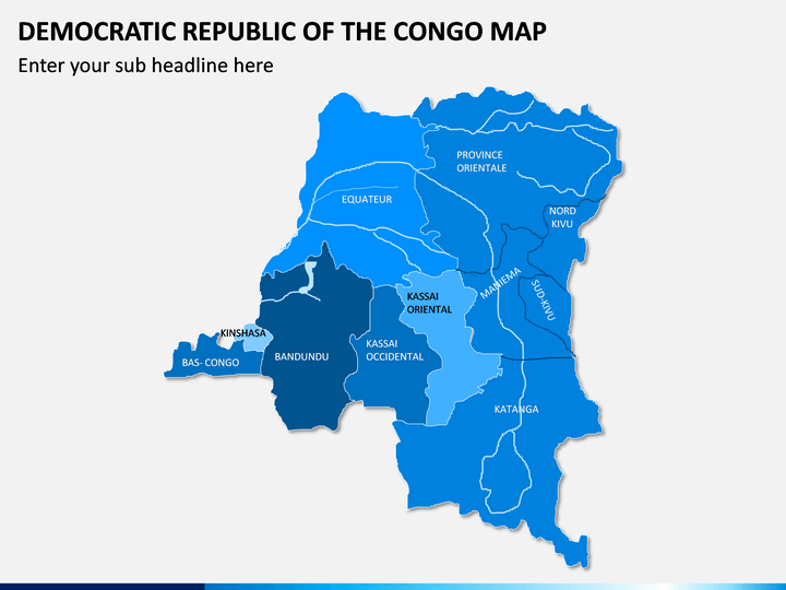 Democratic Republic of Congo Map PPT Slide 1