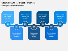 Linear Flow - 7 Bullet Points PPT Slide 2
