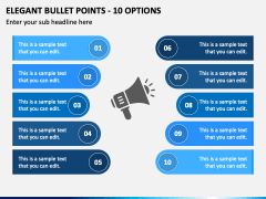 Elegant Bullet Points - 10 Options PPT Slide 2