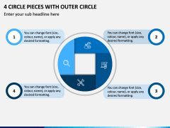 4 Circle Pieces with Outer Circle PPT Slide 1
