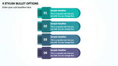 4 Stylish Bullet Options PPT Slide 1