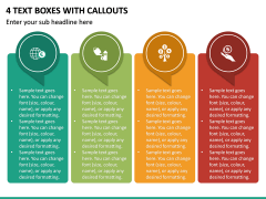 4 Text Boxes with Callouts PPT Slide 2