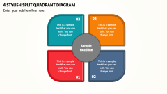 4 Stylish Split Quadrant Diagram PPT Slide 1