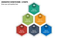 Animated Honeycomb - 6 Parts PPT Slide 1