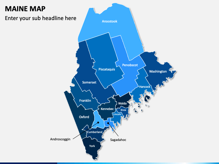 Maine Map PPT Slide 1
