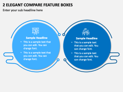 2 Elegant Compare Feature Boxes PPT Slide 1