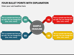 Four Bullet Points with Explanation PPT Slide 1