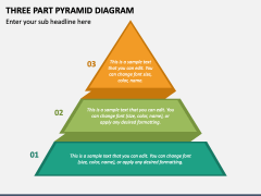 Three Part Pyramid Diagram PPT Slide 1
