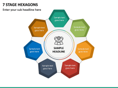 7 Stage Hexagons PPT Slide 2