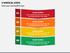 4 Vertical Steps PPT Slide 2