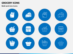Grocery Icons PPT Slide 1