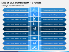 Side By Side Comparison - 9 Points PPT Slide 1