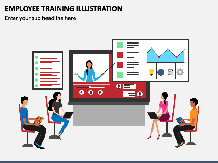 Employee Training Illustration PPT Slide 1