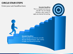 Circle stair steps free PPT slide 1