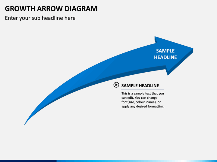 Growth Arrow Diagram PPT Slide 1
