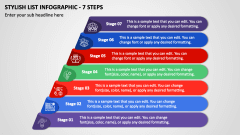 Stylish List Infographic - 7 Steps PPT Slide 1