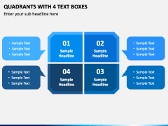Quadrants with 4 Text Boxes PPT Slide 2