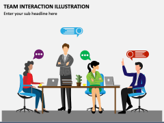 Team Interaction Illustration for PowerPoint and Google Slides - PPT Slides