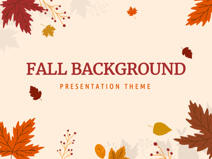 Fall Background Theme PPT Slide 1