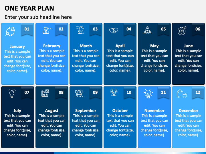 One Year Plan PowerPoint Template - PPT Slides | SketchBubble