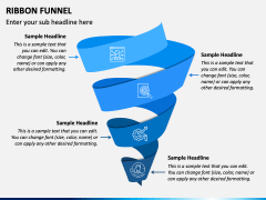Ribbon Funnel PPT Slide 3