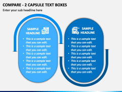 Compare - 2 Capsule Text Boxes PPT Slide 2