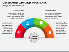Four Segment Semi Circle Infographic PPT Slide 1