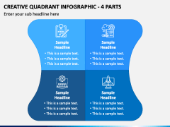 Creative Quadrant Infographic - 4 Parts PPT Slide 2