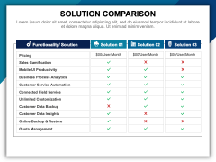 Solution Comparison PowerPoint and Google Slides Template - PPT Slides