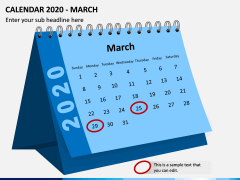 Desk Calendar 2020 PPT Slide 3